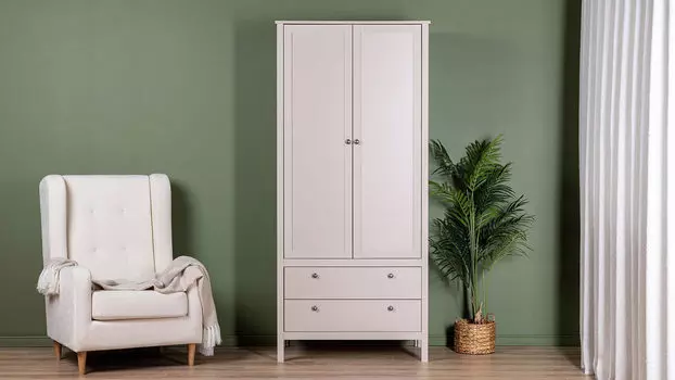 Шкаф двухдверный с ящиками Kasli, цвет Капучино