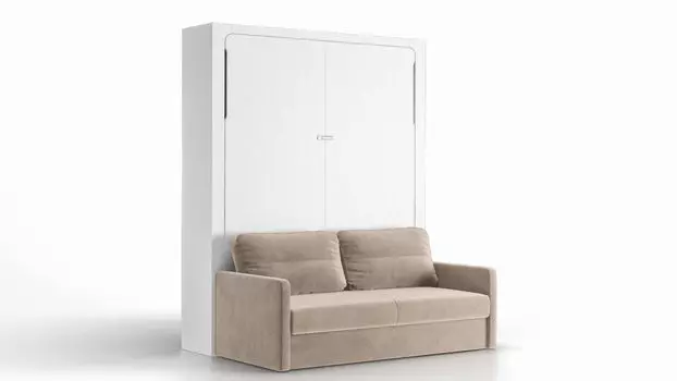 Шкаф-кровать Wall Bed Life Time Ice с диваном, цвет Белый