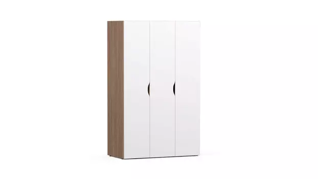 Шкаф трехдверный Luna, цвет Дуб Медовый Белый премиум