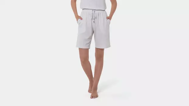 Шорты длинные женские Stay Perfect, цвет жемчужно-серый