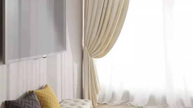 Штора Blackout Glossy 2 0, цвет экрю