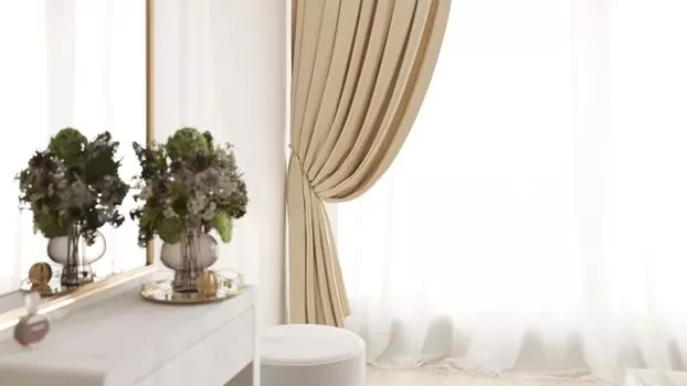 Штора Blackout Glossy 2.0, цвет бежевый