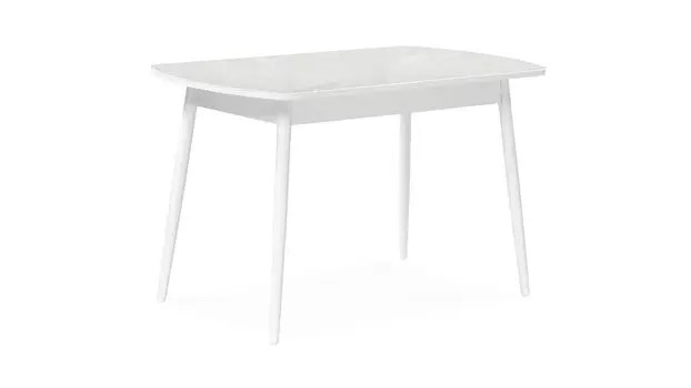 Стеклянный стол Бейкер new белый