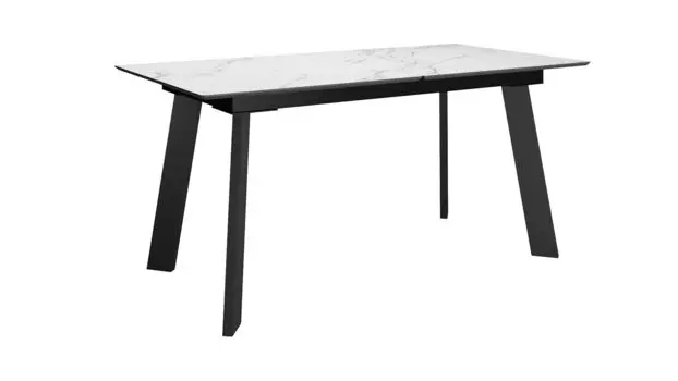 Стол Askona Home Ann (Энн) белый мрамор черные опоры
