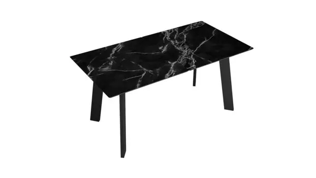 Стол Askona Home Ann (Энн) черный мрамор черные опоры