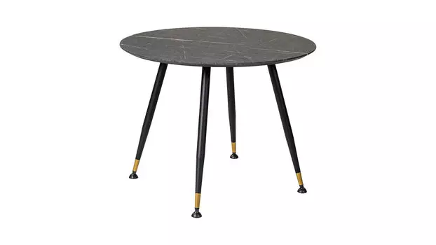 Стол Месси d 86 cm мрамор графит со скосом