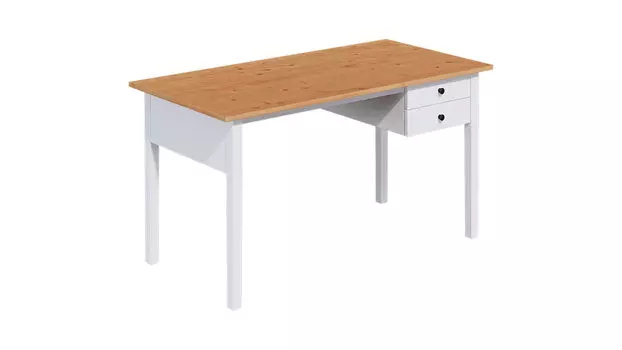 Стол письменный Terek, цвет белый, светло-коричневый