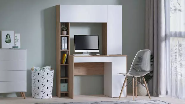 Стол письменный Tich, цвет Гикори джексон Белый