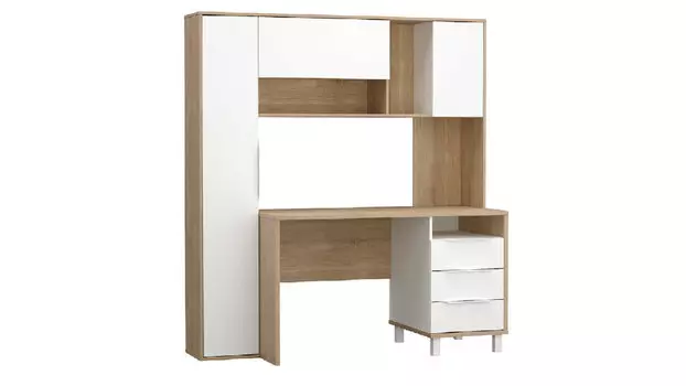 Стол письменный Work, цвет Дуб сонома Белый