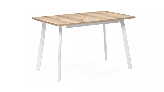 Стол раскладной Колон Лофт дуб делано светлый, матовый белый