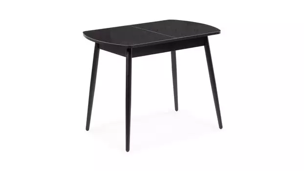 Стол раздвижной со стеклом Калверт mini черный