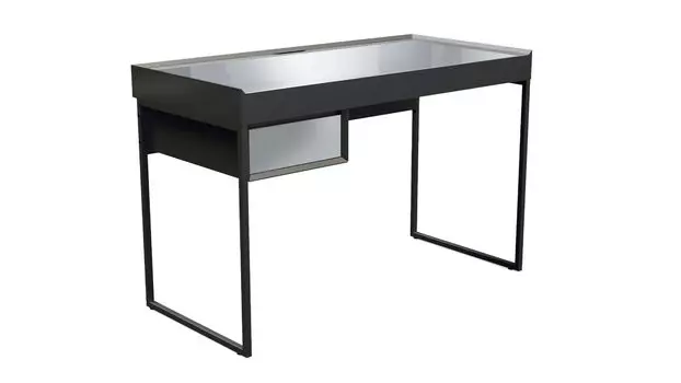Стол с ящиком Glass, цвет Черный Серый