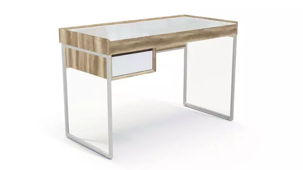 Стол с ящиком Glass, цвет Дуб белый
