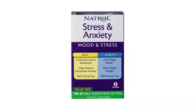 Stress&amp;Anxiety Day&amp;Night Natrol, 30+30 капсул