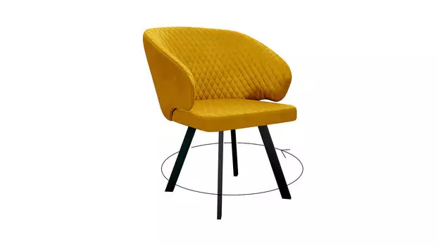 Стул поворотный Askona Home Bari, апельсин