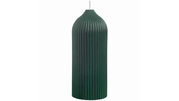 Свеча декоративная Edge 16,5 см цвет темно-зеленый