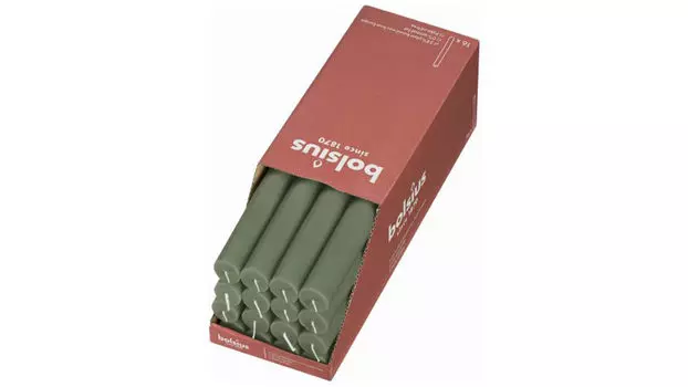 Свеча декоративная Shine New 27 зеленая оливка