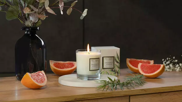 Свеча Грейпфрут и мимоза
