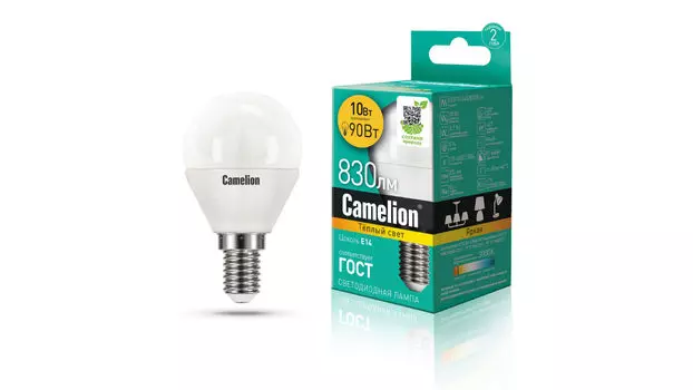 Светодиодная лампа LED10-G45-830-E14