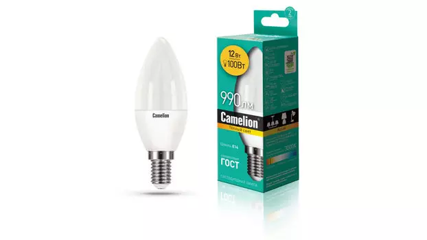 Светодиодная лампа LED12-C35-830-E14