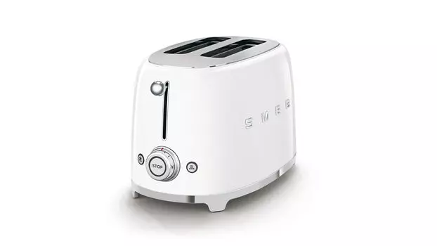 Тостер на 2 ломтика Smeg TSF01WHEU, цвет белый
