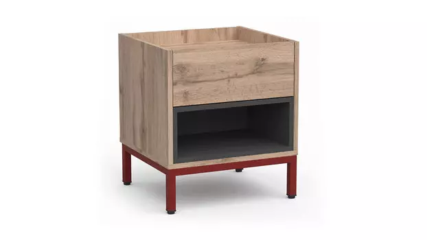 Тумба Cubi, цвет Дуб Натюрель + Чёрный графит