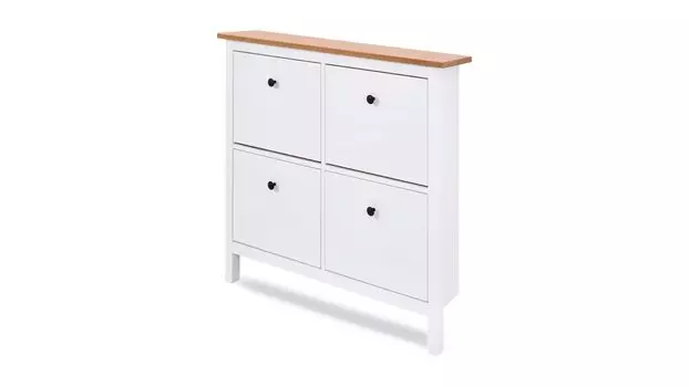 Тумба для обуви Terek 106, цвет белый, светло-коричневый