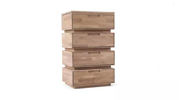 Тумба Legos дуб отбеленный, 4 секции