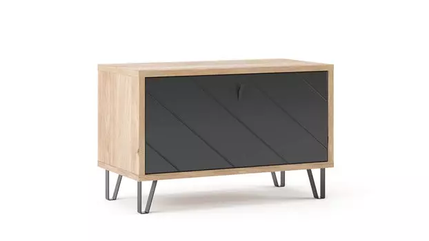 Тумба однодверная Agira, цвет Гикори кингстон Антрацит