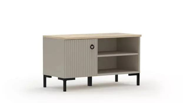 Тумба однодверная Zima, цвет Дуб сильверджек ореховый Глиняный серый