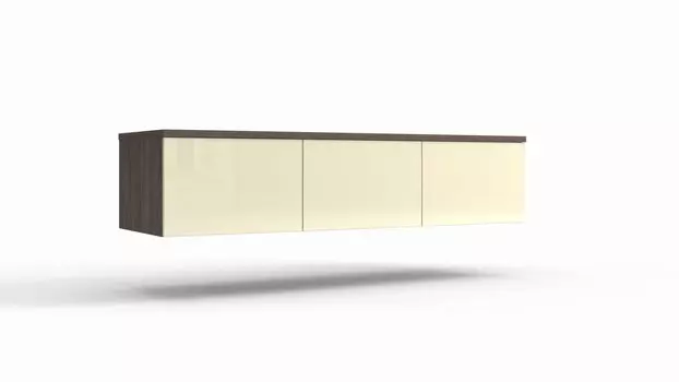 Тумба под ТВ навесная Space Solutions Ice, цвет Венге мали Champagne