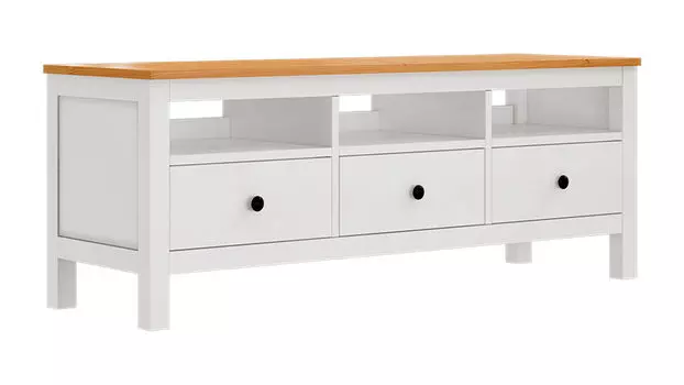 Тумба под ТВ Terek 148, цвет белый, светло-коричневый