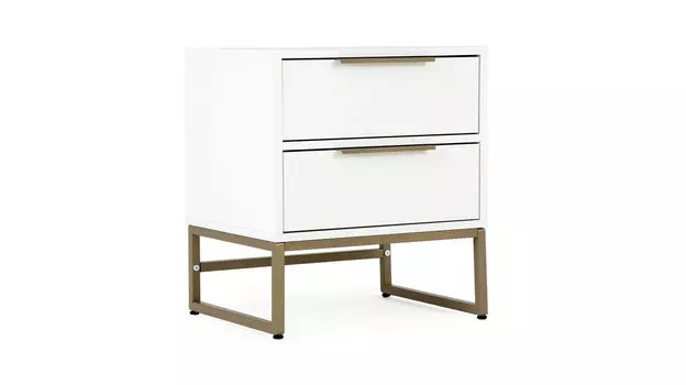 Тумба прикроватная Amur, цвет Белый премиум