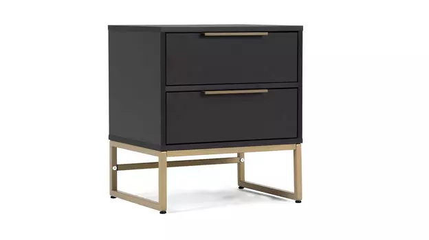 Тумба прикроватная Amur, цвет Черный графит