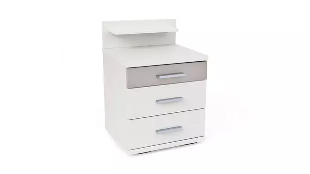 Тумба прикроватная Aurora Ice, цвет Белый премиум mCeramic