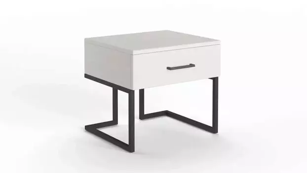 Тумба прикроватная Joy МДФ, цвет Белый текстурный