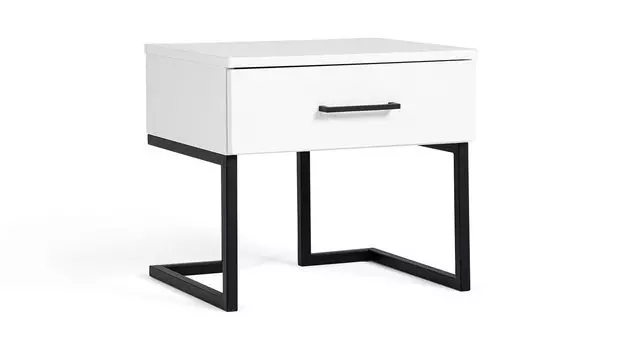 Тумба прикроватная Joy МДФ, цвет Белый текстурный