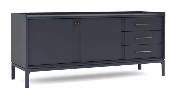 Тумба ТВ 2 двери+3 ящика Una, цвет Шафран