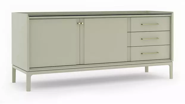 Тумба ТВ 2 двери+3 ящика Una, цвет Серый агат