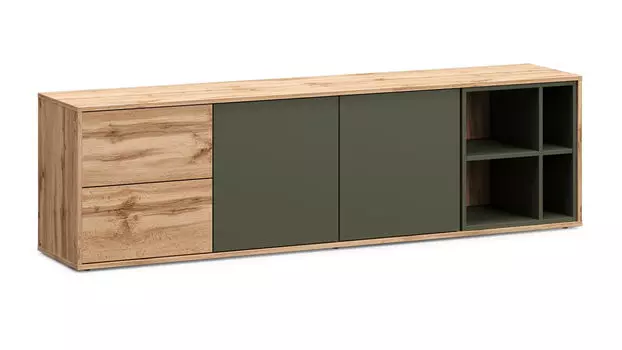 Тумба ТВ Avocado, цвет Базальт, Дуб Натюрель