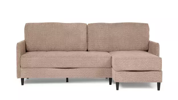 Угловой диван Amani PRO с анатомическим матрасом и узкими подлокотниками, ножки пластик