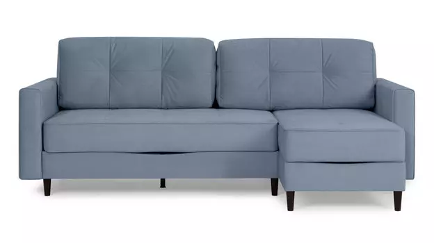 Угловой диван Amani PRO с анатомическим матрасом и широкими подлокотниками, ножки пластик