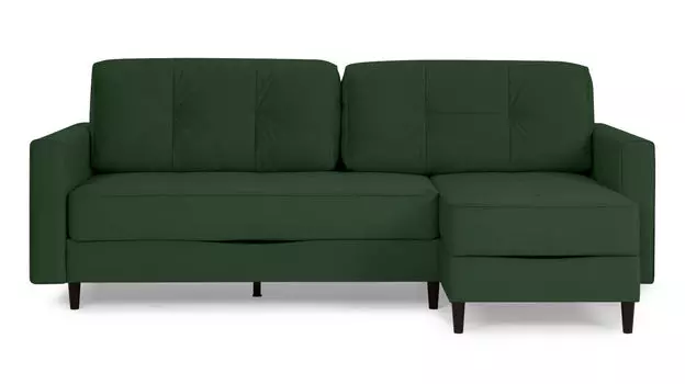 Угловой диван Amani PRO с анатомическим матрасом и широкими подлокотниками, ножки пластик