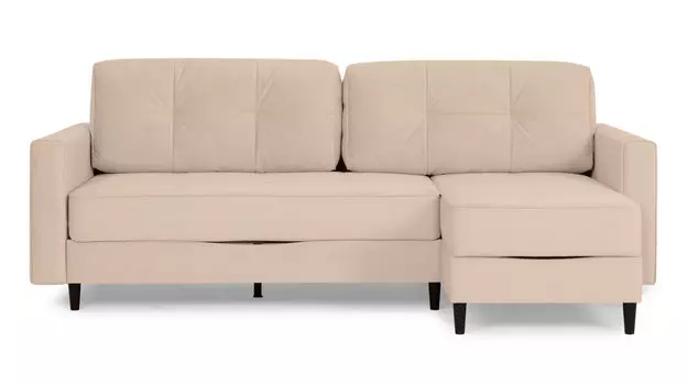 Угловой диван Amani PRO с анатомическим матрасом и широкими подлокотниками, ножки пластик