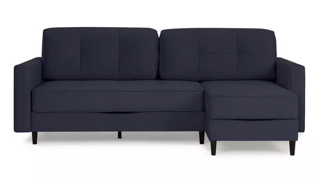 Угловой диван Amani PRO с анатомическим матрасом и широкими подлокотниками, ножки пластик