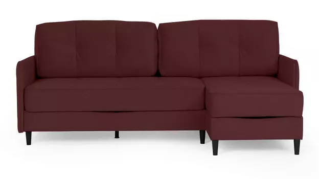 Угловой диван Amani PRO с анатомическим матрасом и узкими подлокотниками, ножки пластик