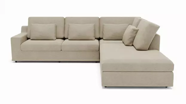 Угловой диван Darwin new с большим канапе справа