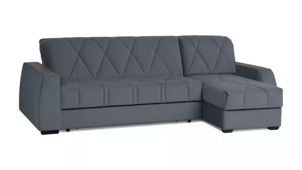 Угловой диван Domo Pro c накладкой Венге, стежка ромб