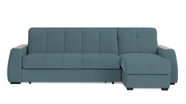 Угловой диван Domo Pro c накладкой Ясень, стежка квадрат