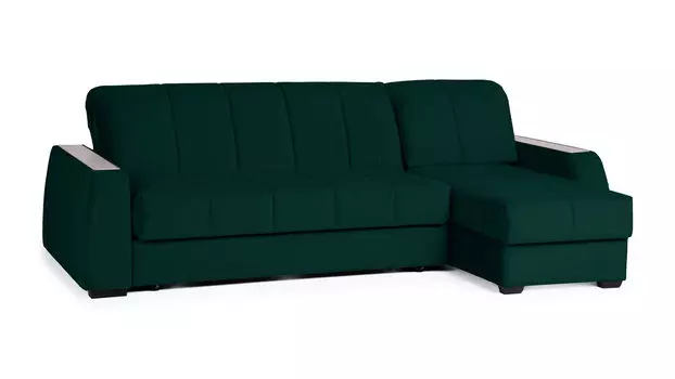 Угловой диван Domo Pro c накладкой Ясень, стежка квадрат